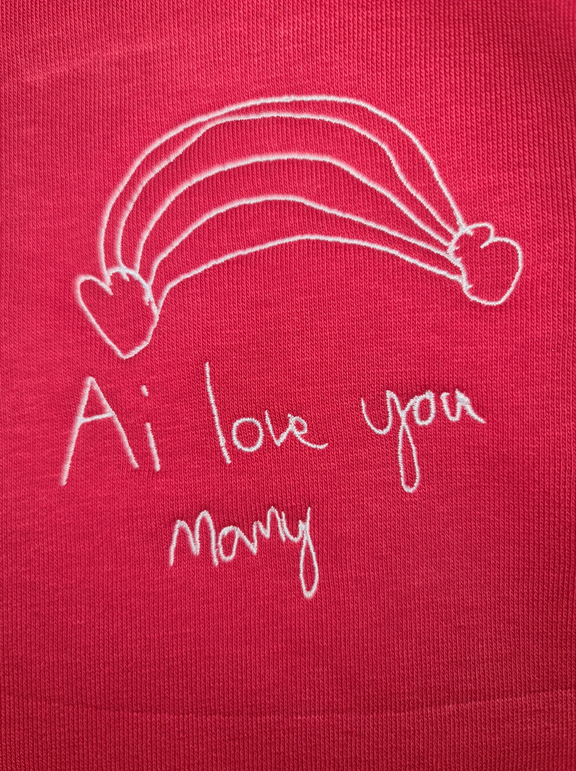 embroidered hoodie love note